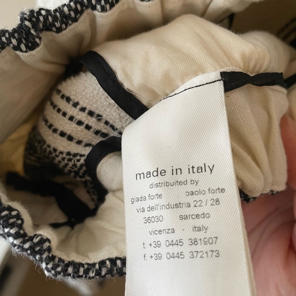 Giada Forte Striped Cotton Black White Pants size 2 - Picture 11 of 11
